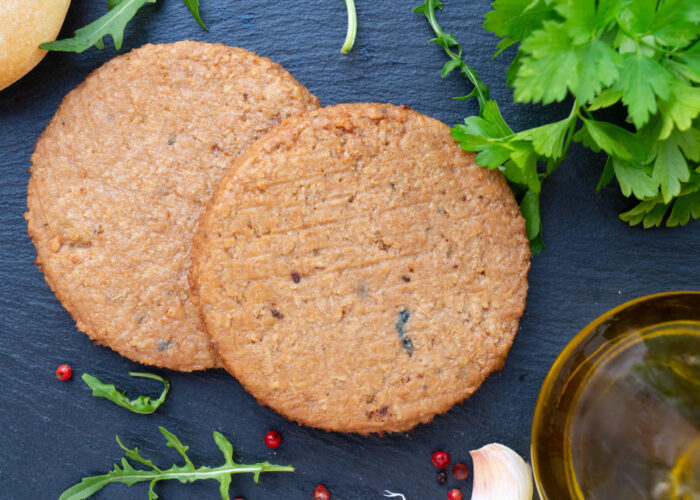 hamburguesa de origen vegetariano